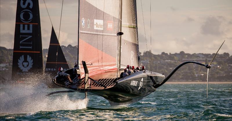 PATRIOT's first matchup in the Prada Cup will be against INEOS Team UK's BRITANNIA photo copyright American Magic / Sailing Energy taken at  and featuring the AC75 class