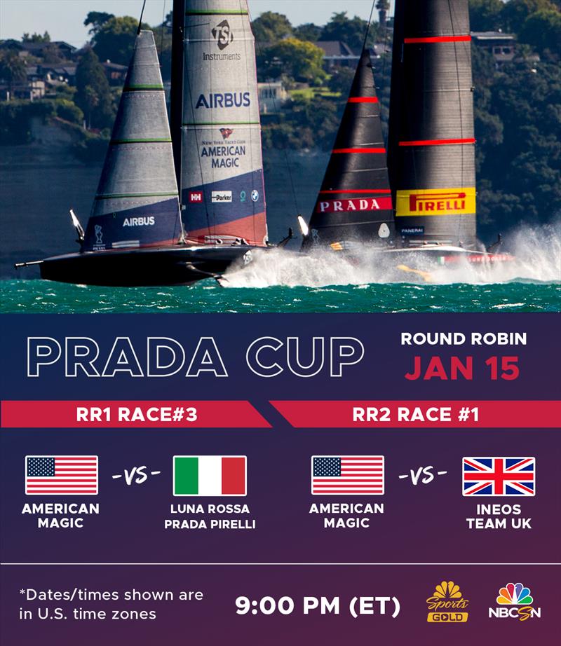 PRADA Cup Day 2 schedule - photo © NYYC American Magic