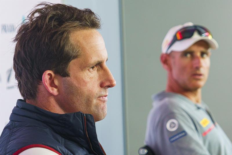 Ben Ainslie during the PRADA Cup Final day one post-race press conference photo copyright COR36 / Studio Borlenghi taken at  and featuring the AC75 class