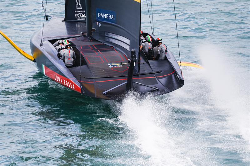 America's Cup match day 1 - Luna Rossa Prada Pirelli photo copyright ACE / Studio Borlenghi taken at Royal New Zealand Yacht Squadron and featuring the AC75 class