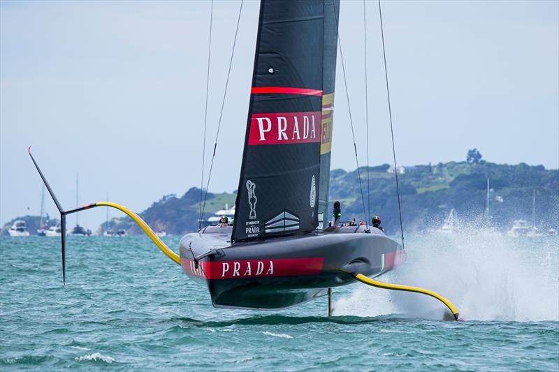 America's Cup match day 1 - Luna Rossa Prada Pirelli photo copyright ACE / Studio Borlenghi taken at Royal New Zealand Yacht Squadron and featuring the AC75 class