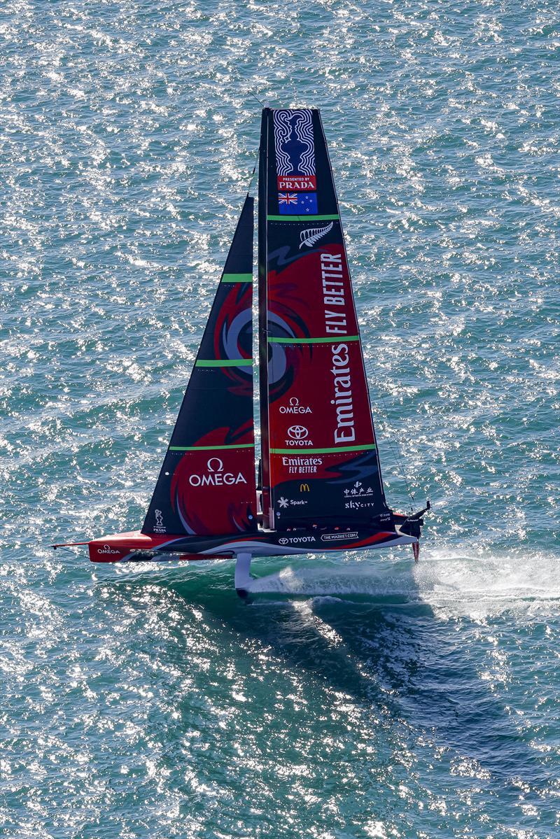 America's Cup match day 2 - Emirates Team New Zealand photo copyright ACE / Studio Borlenghi taken at Royal New Zealand Yacht Squadron and featuring the AC75 class