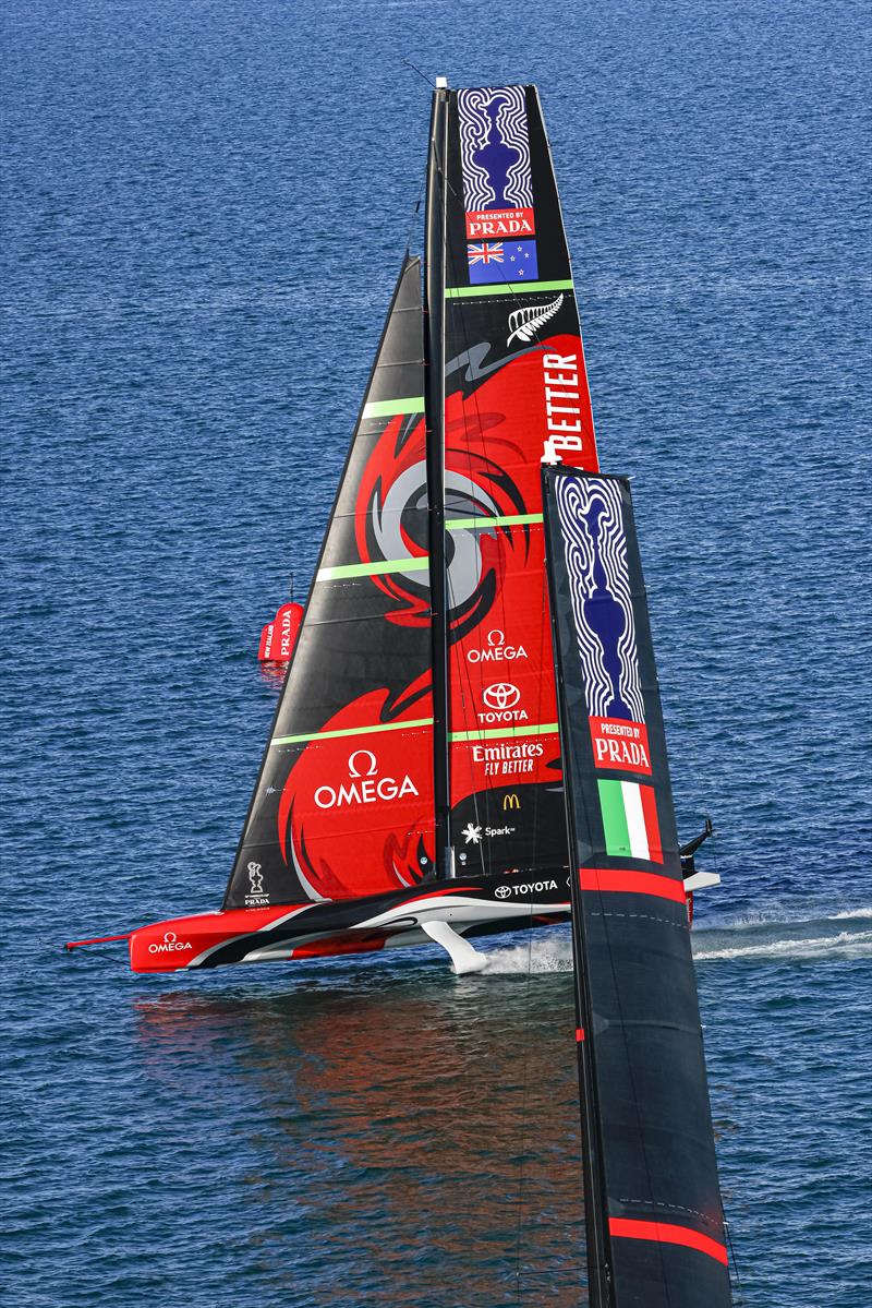 America's Cup match day 2 - Emirates Team New Zealand photo copyright ACE / Studio Borlenghi taken at Royal New Zealand Yacht Squadron and featuring the AC75 class