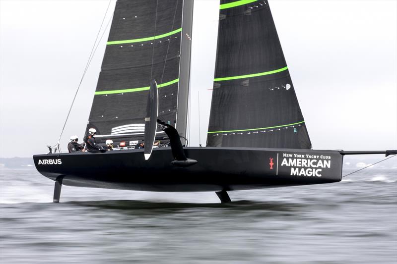 'The Mule' - Spring training in Pensacola, Florida - the hull of the AM38 is a standard 38fter hull, all the remainder of the boat, sails and rig is half-scale AC75 - photo © Will Ricketson