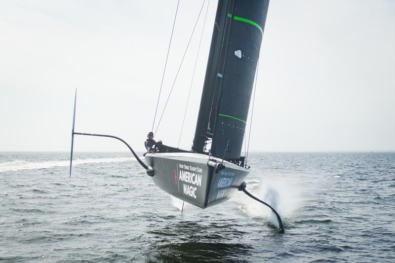`The Mule` - Spring training in Pensacola, Florida - giving a better idea of the foiling physics of the AC75. - photo © Amory Ross