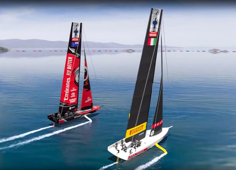 AC75's racing in the America's Cup World Series - Cagliari, Sardinia - photo © America's Cup Media