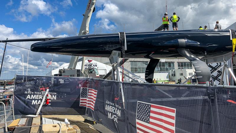 American Magic has a very different hull shape and underbody to Emirates Team NZ . - September 13, 2019 photo copyright FareVela taken at New York Yacht Club and featuring the AC75 class