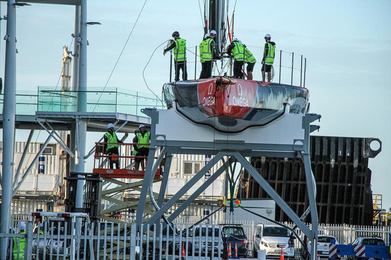 Emirates Team New Zealand - hauls out after first days sailing - September 18, - photo © Richard Gladwell