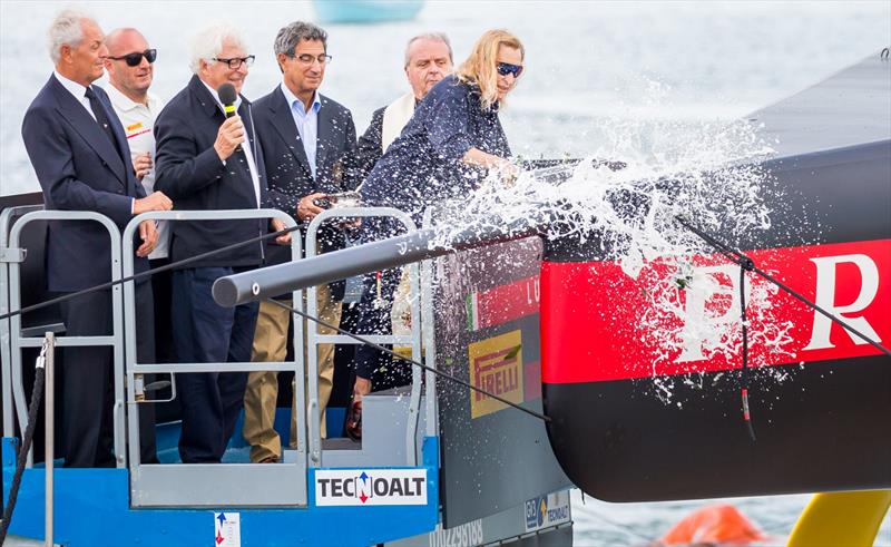 Miuccia Prada does it her way - Luna Rossa Prada Pirelli - launching AC75 - Cagliari, Sardinia - October 2, 2019 photo copyright Stefano Gattini taken at Circolo della Vela Sicilia and featuring the AC75 class