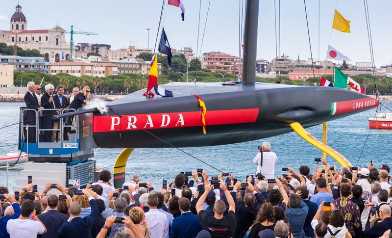 Luna Rossa Prada Pirelli - launching AC75 - Cagliari, Sardinia - October 2, 2019 photo copyright Stefano Gattini taken at Circolo della Vela Sicilia and featuring the AC75 class