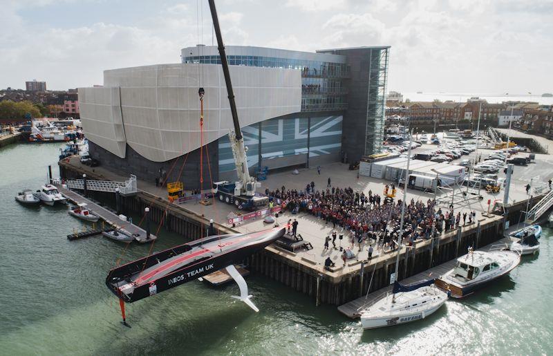INEOS TEAM UK officially christened their first America's Cup race boat, Britannia photo copyright Chris Ison taken at  and featuring the AC75 class