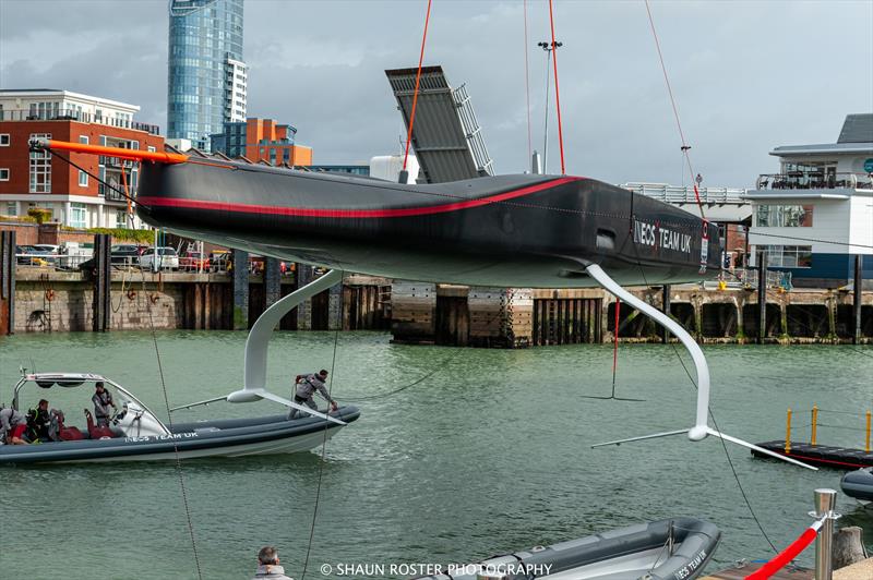 First AC75 launch - INEOS Team UK - Portsmouth, UK - October 4, 2019 photo copyright Shaun Roster taken at Portsmouth Sailing Club and featuring the AC75 class
