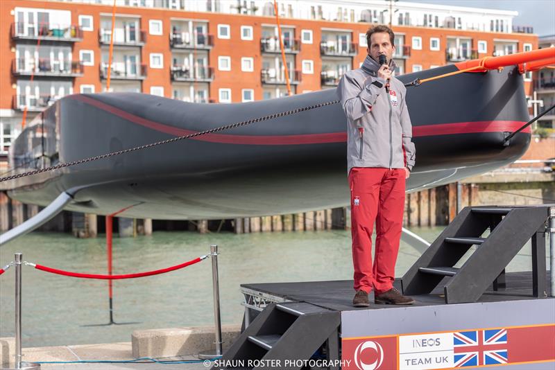 First AC75 launch - INEOS Team UK - Portsmouth, UK - October 4, 2019 - photo © Shaun Roster