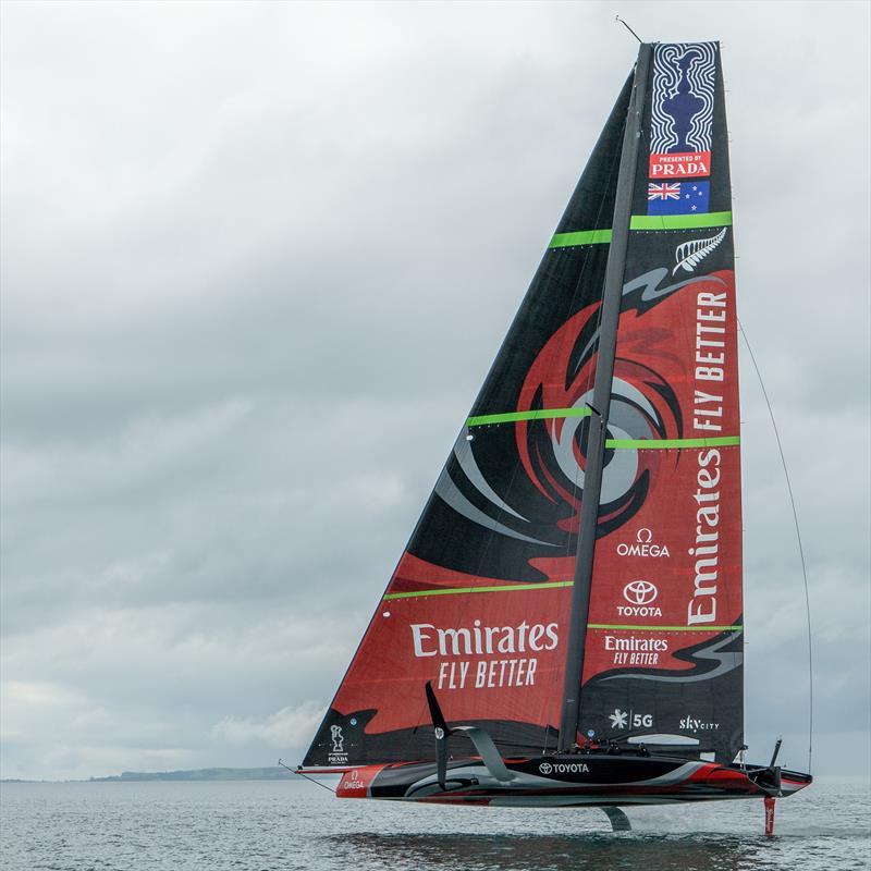 Te Aihe was the first AC75 to fly a Code Zero photo copyright Emirates Team New Zealand taken at Royal New Zealand Yacht Squadron and featuring the AC75 class