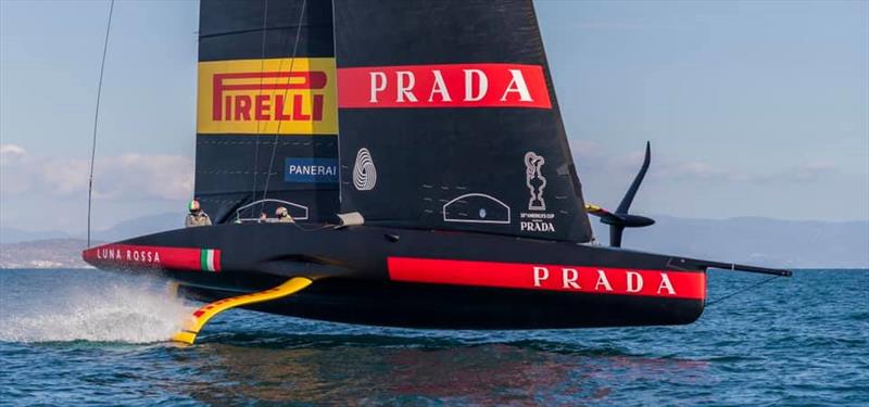 Luna Rossa Prada Pirelli sails their first AC75 off Sardinia, Italy - photo © Luna Rossa