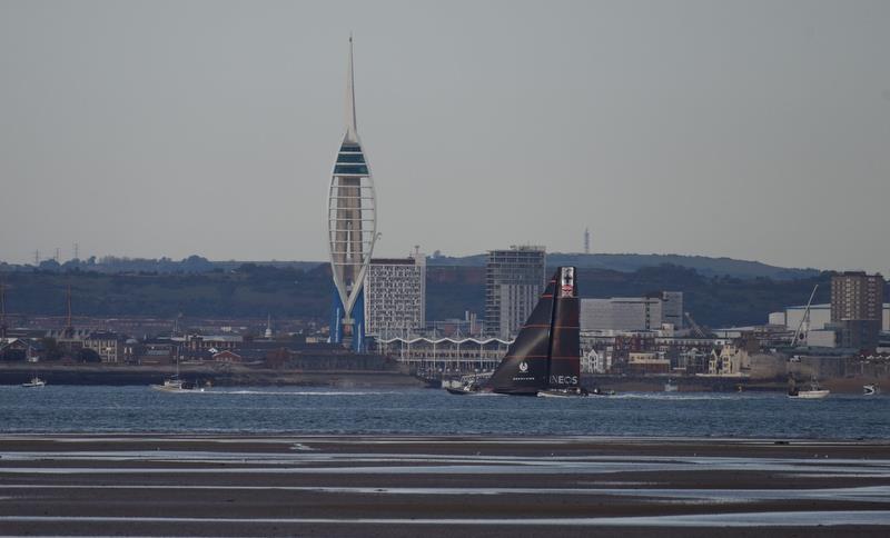 INEOS Team UK test sailing in the Solent - October 2019 photo copyright John Green taken at Gurnard Sailing Club and featuring the AC75 class