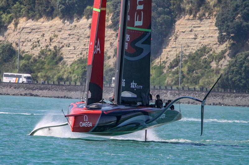 Te Aihe - Emirates Team New Zealand - Waitemata Harbour - November 4, 2019 photo copyright Richard Gladwell / Sail-World.com taken at Royal New Zealand Yacht Squadron and featuring the AC75 class