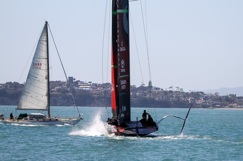 Te Aihe - Emirates Team New Zealand - Waitemata Harbour - November 4, 2019 photo copyright Richard Gladwell / Sail-World.com taken at Royal New Zealand Yacht Squadron and featuring the AC75 class