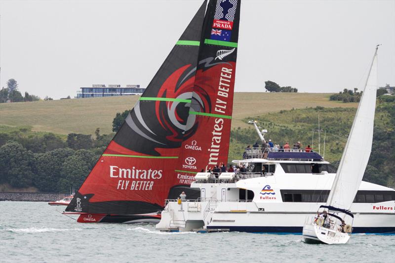 Emirates Team New Zealand's Te Aihe, Waitemata Harbour, November 6, 2019 photo copyright Richard Gladwell / Sail-World.com taken at Royal New Zealand Yacht Squadron and featuring the AC75 class