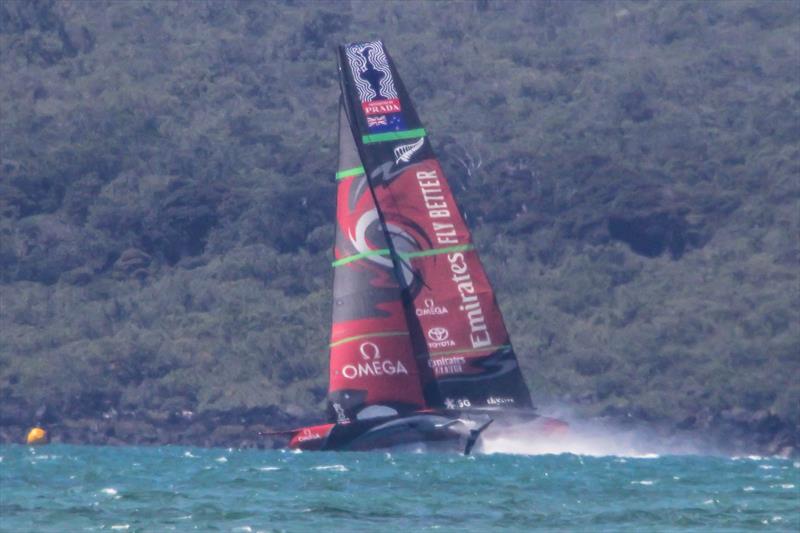 Emirates Team New Zealand's Te Aihe, Waitemata Harbour, November 7, 2019 photo copyright Richard Gladwell / Sail-World.com taken at Royal New Zealand Yacht Squadron and featuring the AC75 class