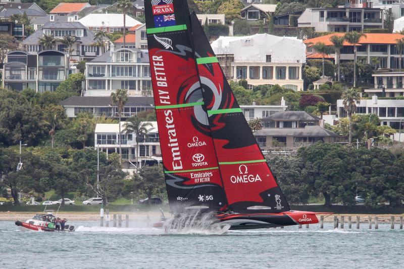 Emirates Team New Zealand gets amongst the 49ers ahead of the 2019 Hyundai World Championship - Waitemata Harbour - November 19, 2019 - photo © Richard Gladwell / Sail-World.com