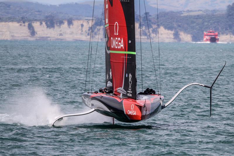 The combined Christmas Cup and ACWS event till be the first chance for Aucklanders to see the AC75's racing - Emirates Team New Zealand - AC75 - Te Aihe - December 11, 2019, Waitemata Harbour photo copyright Richard Gladwell / Sail-World.com taken at Royal New Zealand Yacht Squadron and featuring the AC75 class