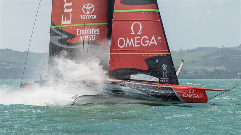 Te Aihe, Emirates Team New Zealand's first AC75 training in fresh conditions at The Paddock - photo © Emirates Team New Zealand