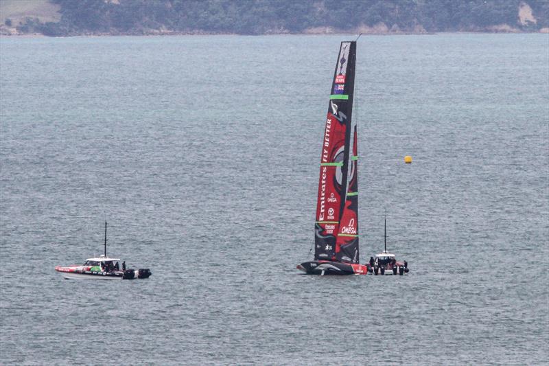 Time for another team talk - Emirates Team New Zealand in The Paddock - January 8, 2020 photo copyright Richard Gladwell / Sail-World.com taken at Royal New Zealand Yacht Squadron and featuring the AC75 class