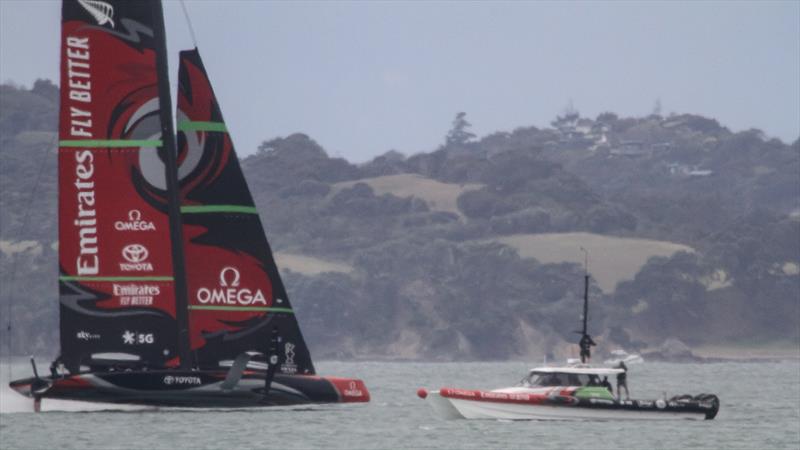 Emirates Team New Zealand in The Paddock - January 8, 2020 photo copyright Richard Gladwell / Sail-World.com taken at Royal New Zealand Yacht Squadron and featuring the AC75 class