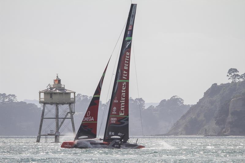 Emirates Team New Zealand's AC75 - January 10, 2020 photo copyright Richard Gladwell / Sail-World.com taken at Royal New Zealand Yacht Squadron and featuring the AC75 class