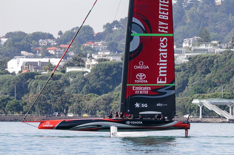 Emirates Team New Zealand - Waitemata Harbour - January 13, 2020 photo copyright Richard Gladwell / Sail-World.com taken at Royal New Zealand Yacht Squadron and featuring the AC75 class