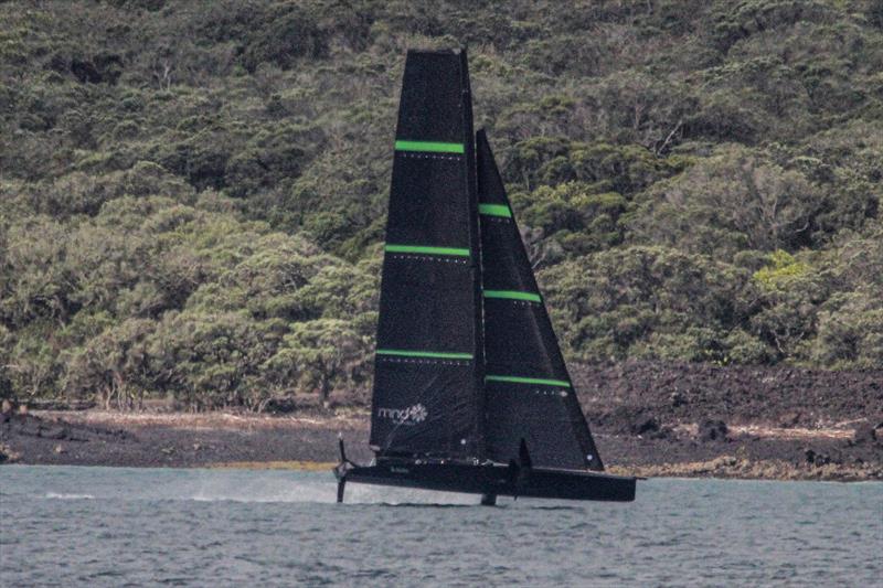 Te Kahu - first sail - Emirates Team New Zealand test AC75 - Waitemata Harbour - January 28, 2020 photo copyright Richard Gladwell / Sail-World.com taken at Royal New Zealand Yacht Squadron and featuring the AC75 class