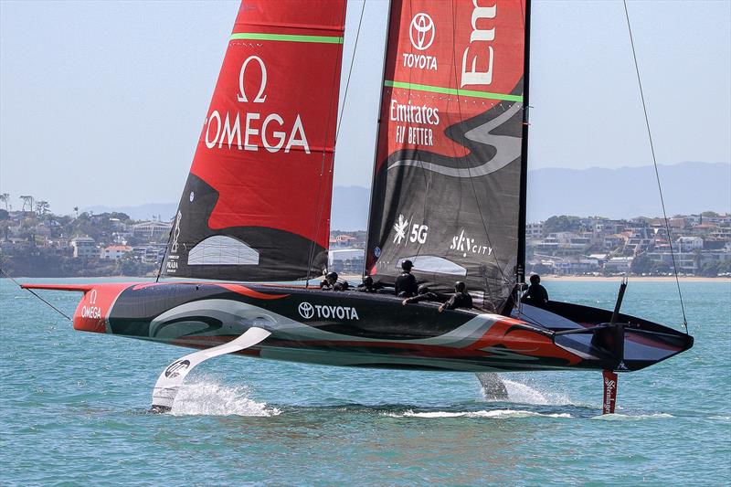 Emirates Team New Zealand - Waitemata Harbour - November 4, 2019 photo copyright Richard Gladwell / Sail-World.com taken at Royal New Zealand Yacht Squadron and featuring the AC75 class