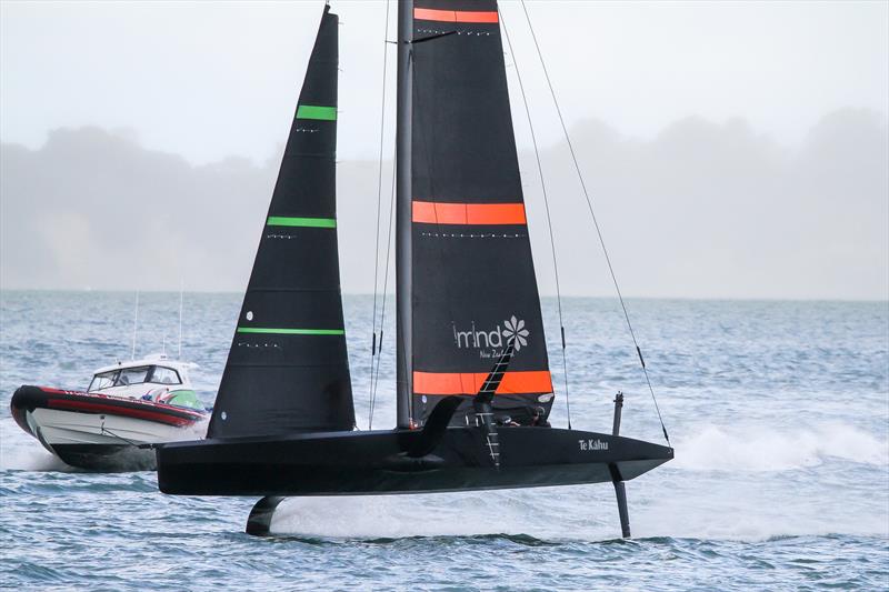 Te Kaahu - Emirates Team New Zealand's test boat - May 7, 2020 - Waitemata Harbour photo copyright Richard Gladwell / Sail-World.com taken at  and featuring the AC75 class