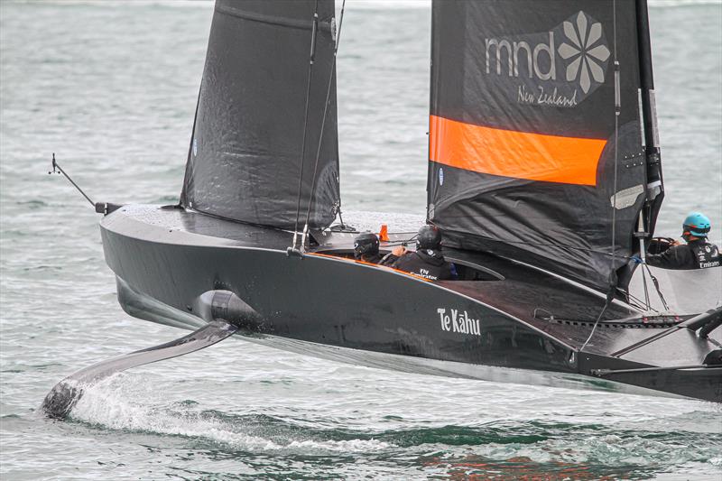 Emirates Team New Zealand appear to have made a good call with their test boat Te Kaahu photo copyright Richard Gladwell / Sail-World.com taken at  and featuring the AC75 class