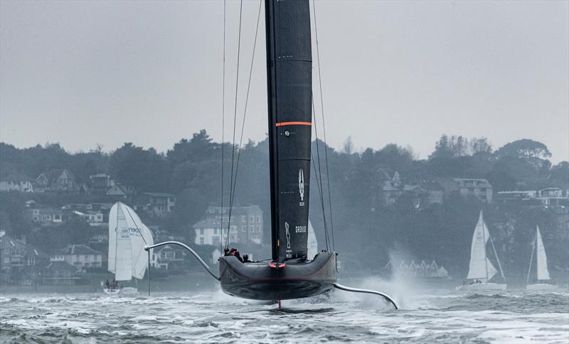 INEOS Team UK training on the Solent - May 2020 photo copyright Lloyd Images taken at Royal Yacht Squadron and featuring the AC75 class