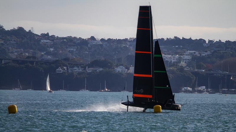 Emirates Team NZ's Test boat - Te Kahu - Waitemata Harbour, June 2020 photo copyright Richard Gladwell / Sail-World.com taken at Royal New Zealand Yacht Squadron and featuring the AC75 class