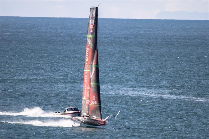 Emirates Team New Zealand's AC75, Te Aihe gets sailing again in Auckland - June 30, 2020 - photo © Richard Gladwell / Sail-World.com