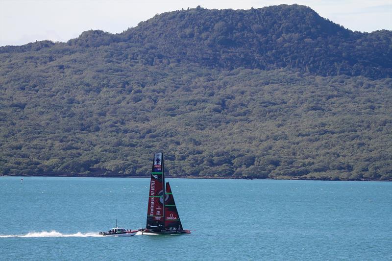 Emirates Team New Zealand's AC75, Te Aihe gets sailing again in Auckland - June 30, 2020 photo copyright Richard Gladwell / Sail-World.com taken at Royal New Zealand Yacht Squadron and featuring the AC75 class