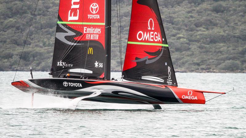 Emirates Team NZ' s AC75 Te Aihe - Auckland - July 1, 2020 photo copyright Richard Gladwell / Sail-World.com taken at Royal New Zealand Yacht Squadron and featuring the AC75 class