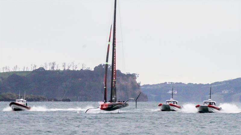 Emirates Team NZ' s AC75 Te Aihe - Auckland - July 1, 2020 - photo © Richard Gladwell / Sail-World.com