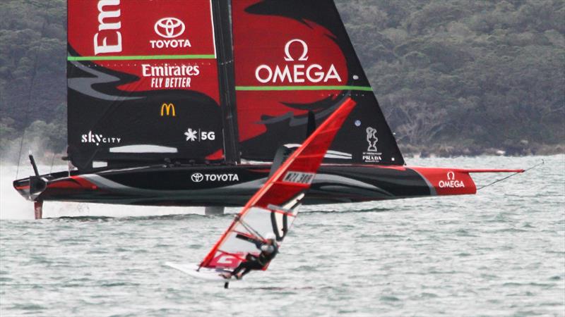 Emirates Team NZ' s AC75 Te Aihe - Auckland - July 1, 2020 - photo © Richard Gladwell / Sail-World.com