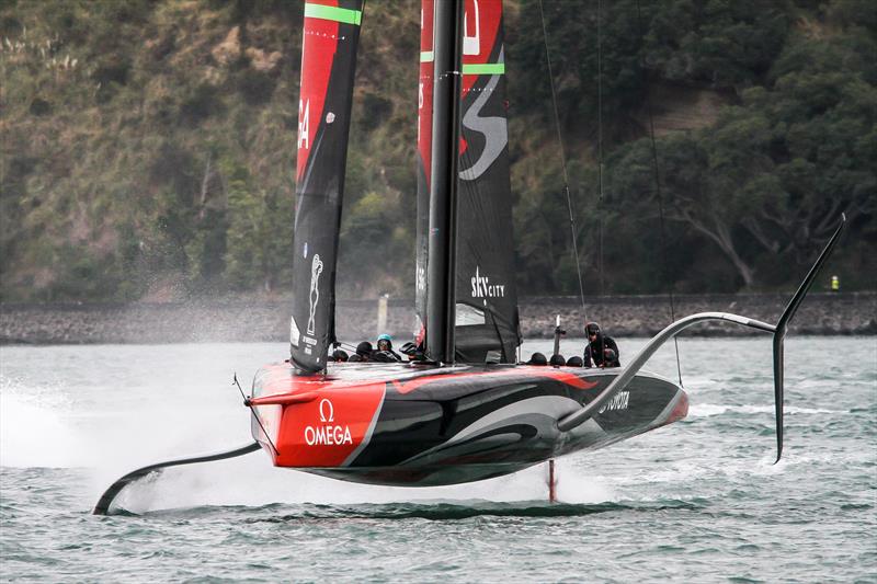 Emirates Team NZ' s AC75 Te Aihe - Auckland - July 1, 2020 photo copyright Richard Gladwell / Sail-World.com taken at Royal New Zealand Yacht Squadron and featuring the AC75 class