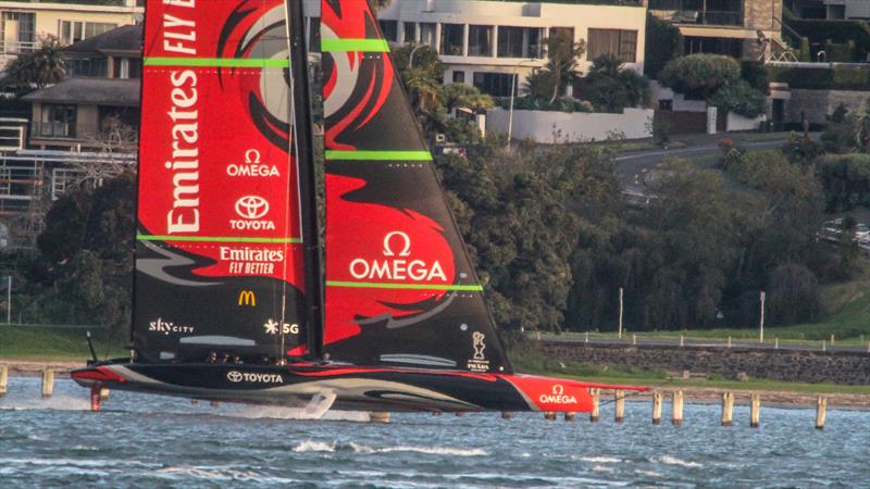 Emirates Team NZ' s AC75 Te Aihe - Auckland - July 1, 2020 photo copyright Richard Gladwell / Sail-World.com taken at Royal New Zealand Yacht Squadron and featuring the AC75 class