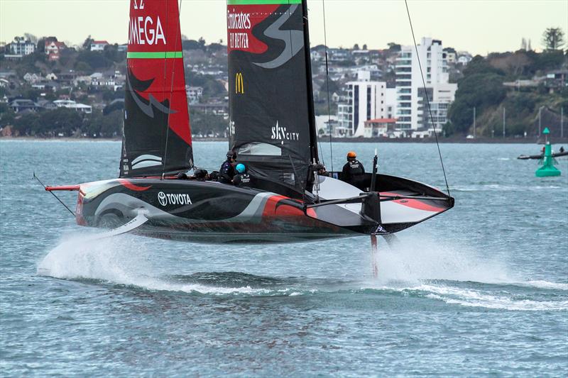 Emirates Team NZ' s AC75 Te Aihe - Auckland - July 1, 2020 - photo © Richard Gladwell / Sail-World.com