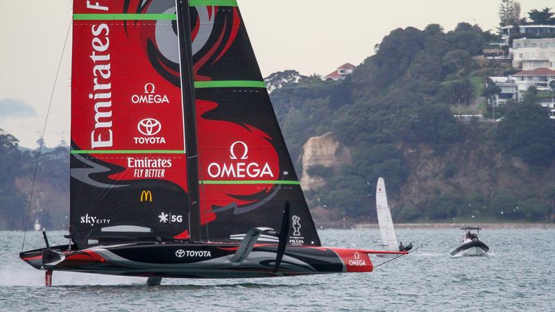 Emirates Team NZ' s AC75 Te Aihe - Auckland - July 1, 2020 - photo © Richard Gladwell / Sail-World.com