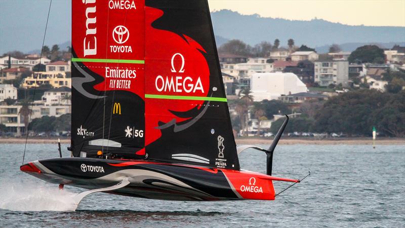 Emirates Team NZ' s AC75 Te Aihe - Auckland - July 1, 2020 - photo © Richard Gladwell / Sail-World.com