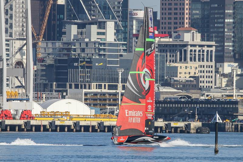 Emirates Team NZ heads out for some Code Zero testing - America's Cup - Auckland - July 4, 2020 - photo © Richard Gladwell / Sail-World.com