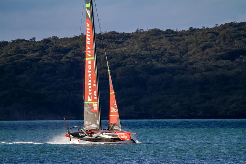 Te Aihe  - AC75 - Emirates Team New Zealand, July 12, Waitemata Harbour, Auckland, New Zealand photo copyright Richard Gladwell / Sail-World.com taken at Royal New Zealand Yacht Squadron and featuring the AC75 class