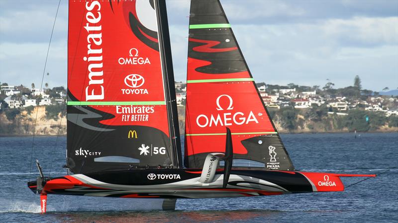 Te Aihe  - AC75 - Emirates Team New Zealand, July 12, Waitemata Harbour, Auckland, New Zealand - photo © Richard Gladwell / Sail-World.com